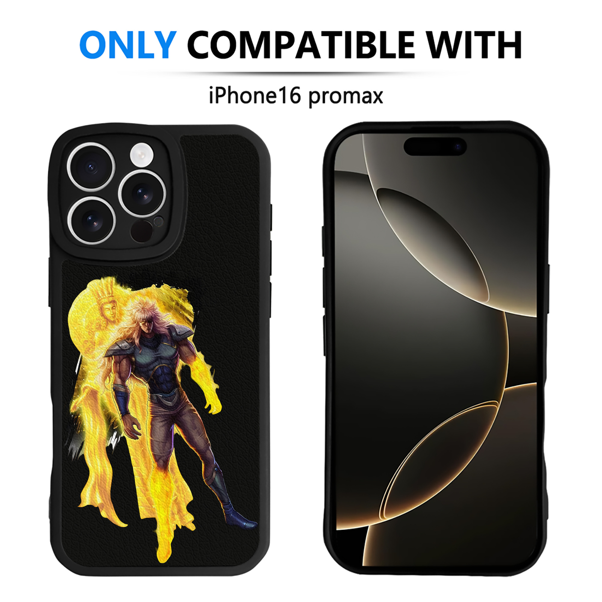 （画像用） 北斗の拳 Fist of the North Star 【iPhone 16シリーズ対応】シリコンスマホケース（レザー調） 材質：シリコン